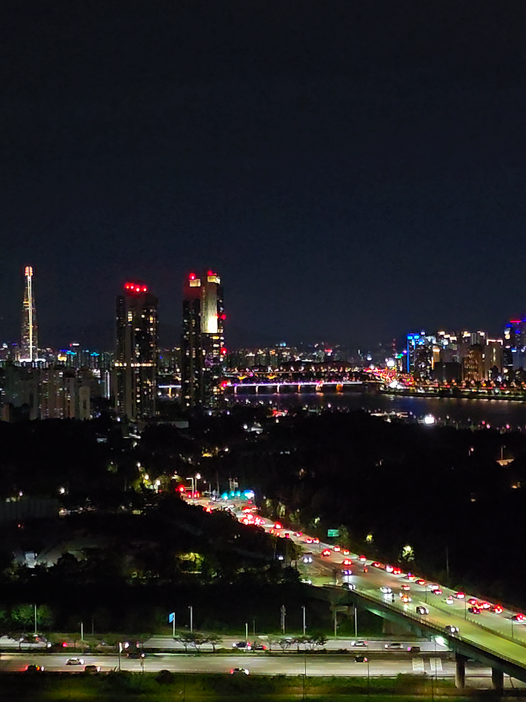 Seoul Night Views From Eungbongsan Pavilion