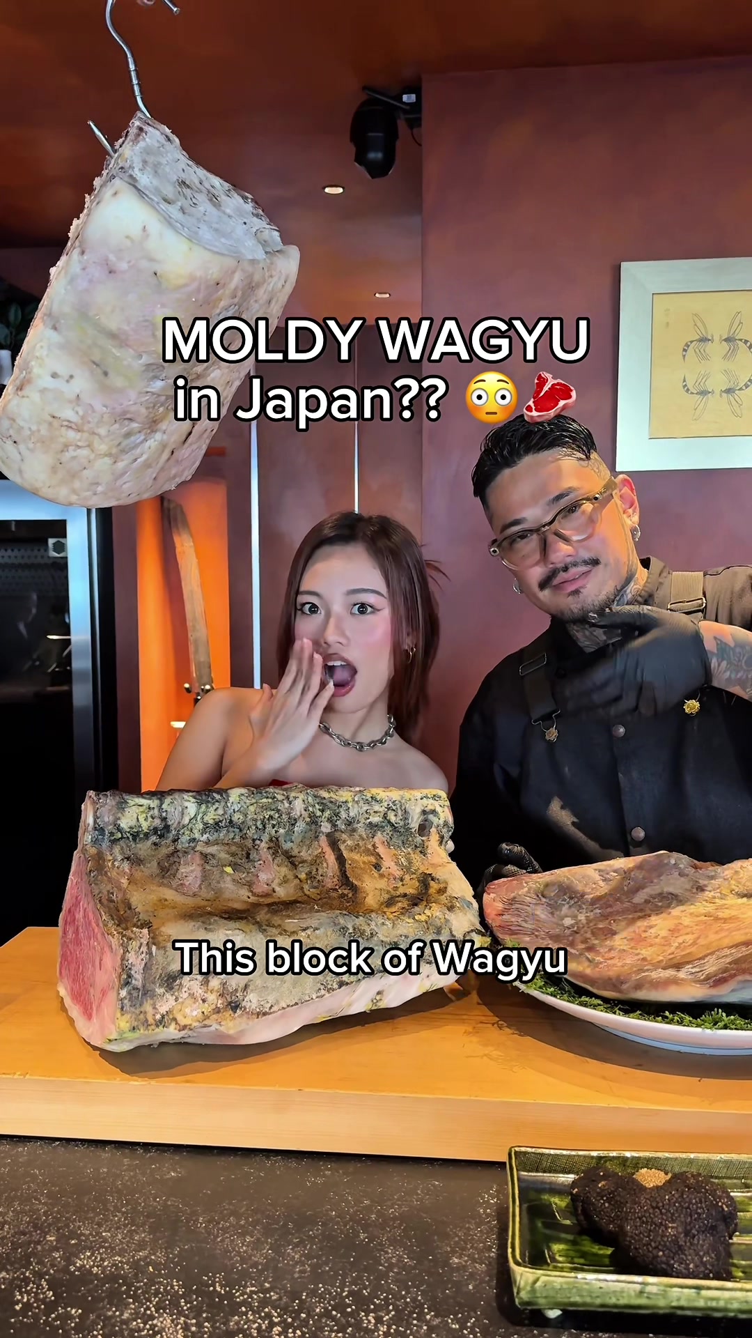 J Roppongi Showcases Mold-Aged Wagyu Steak