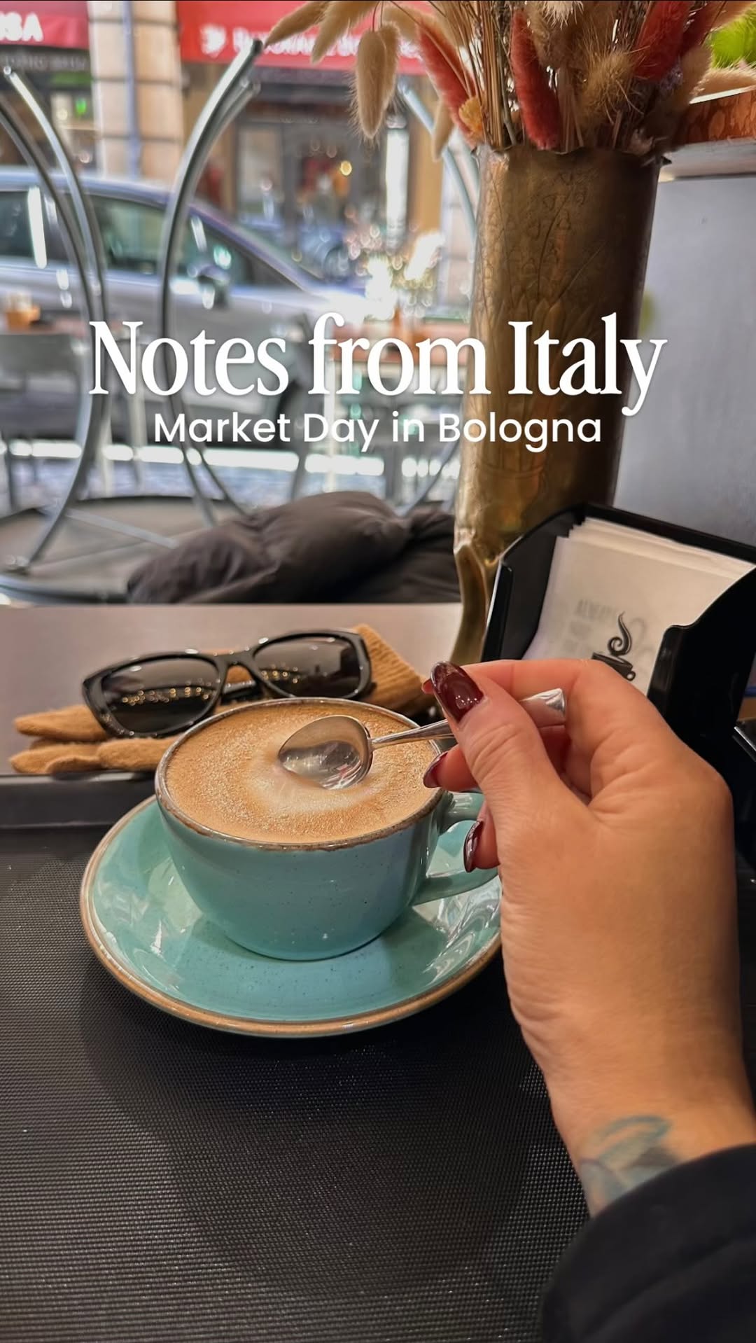 Bologna's Weekly Market and Local Cafe Morning