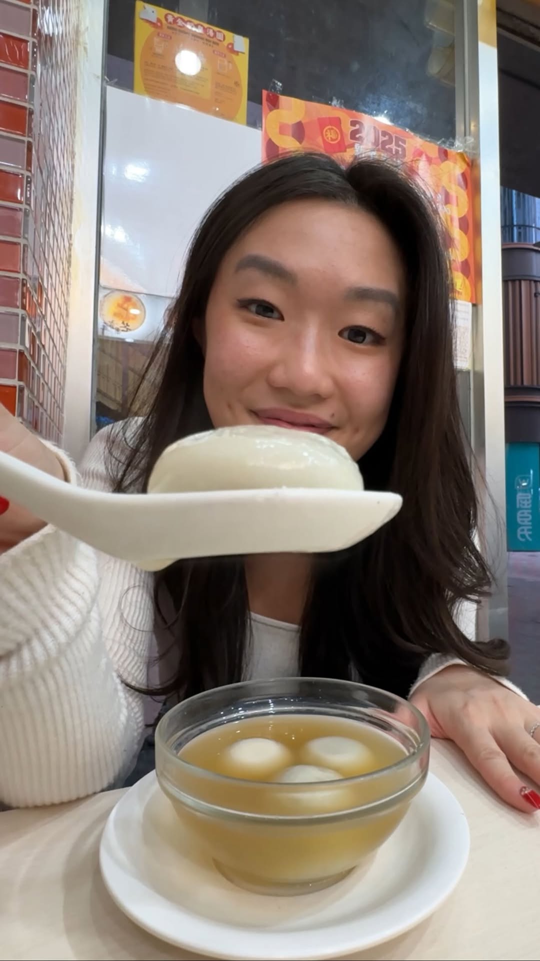 Fook Yuen's Black Sesame Balls With Ginger