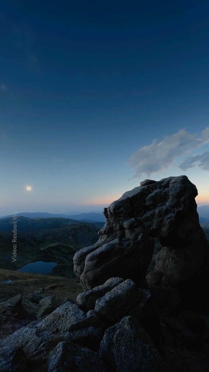 Eclipse Photography Over Picos de Urbión