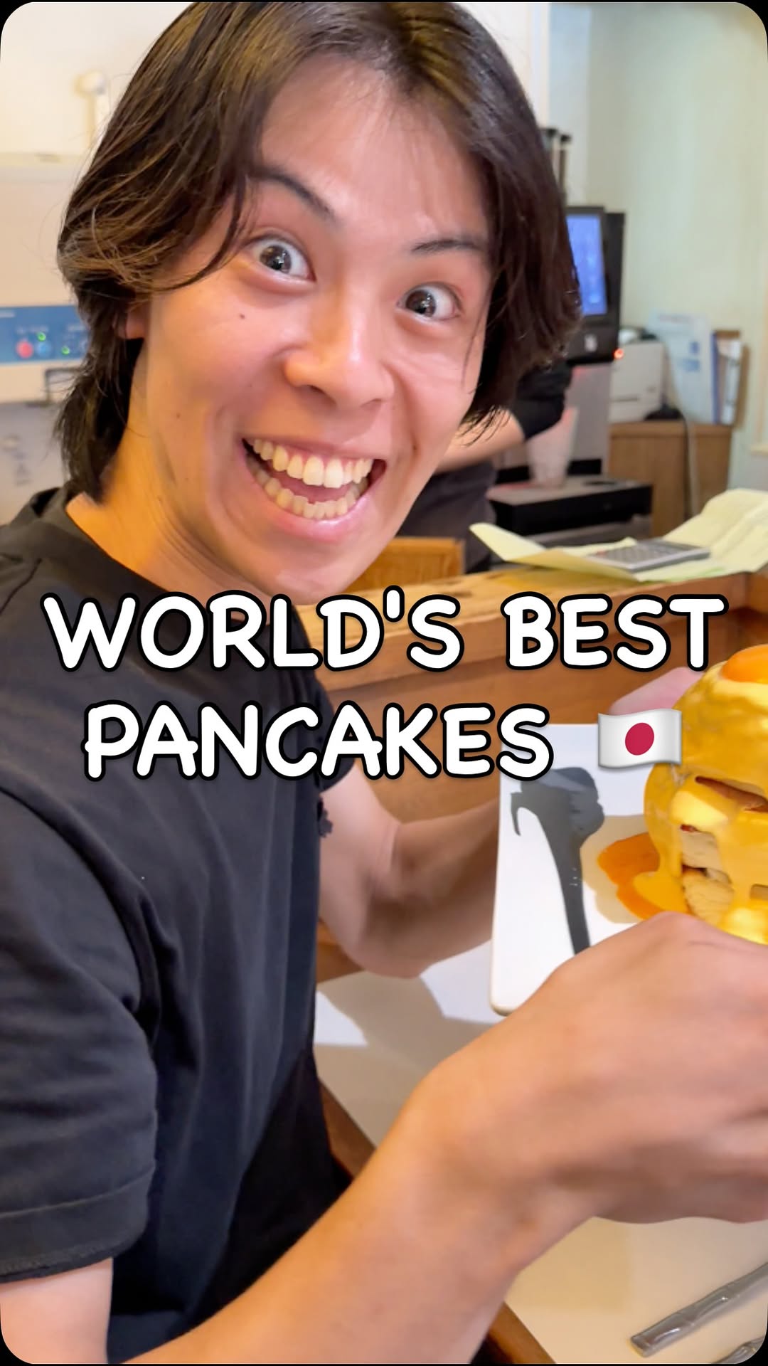 Fluffy Rice Flour Pancakes in Tokyo's Asakusa