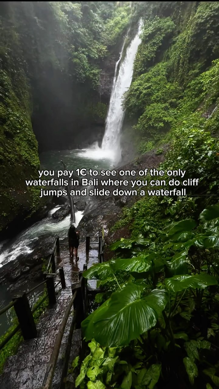 Bali's Thrilling Waterfall Sliding Adventures