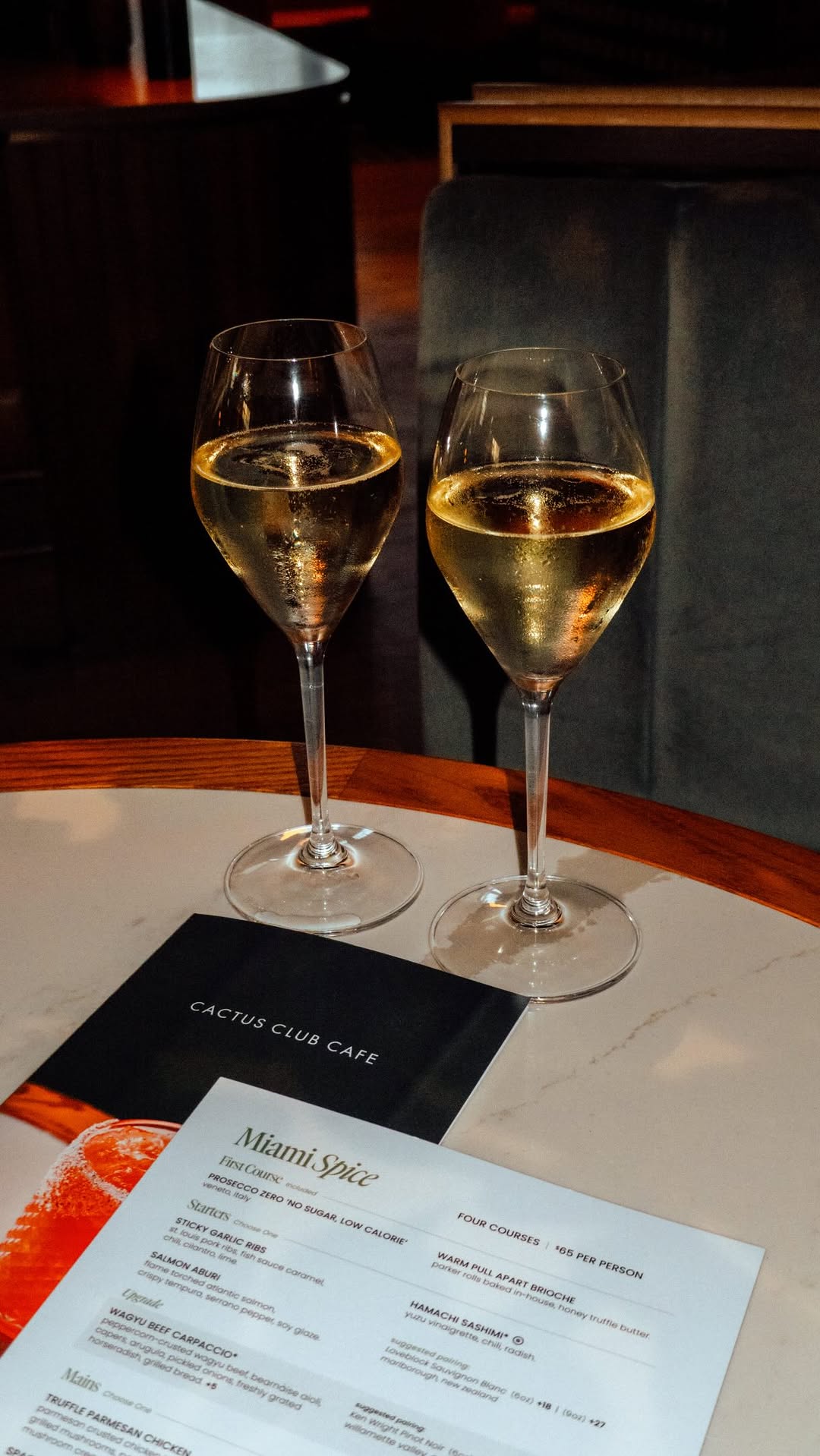 Miami Spice Dinner Menu at Cactus Club Cafe