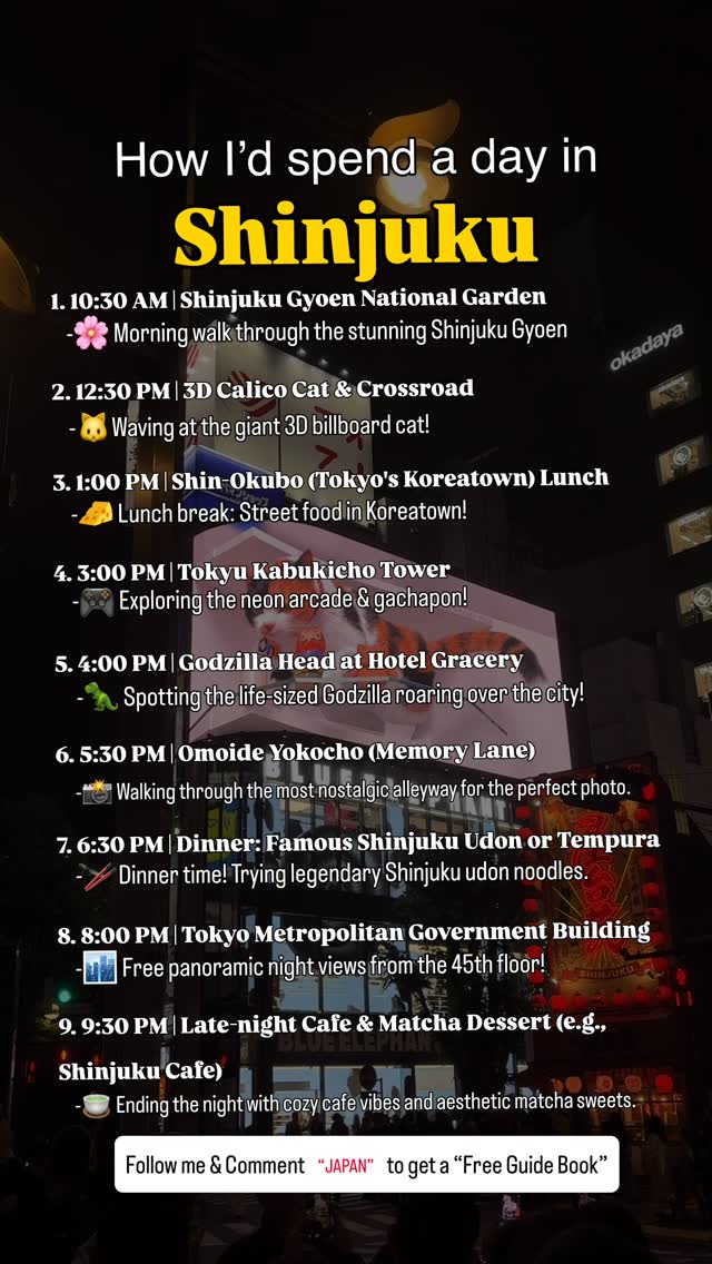 Explore Shinjuku's Gardens, Views, and Vibrant Districts
