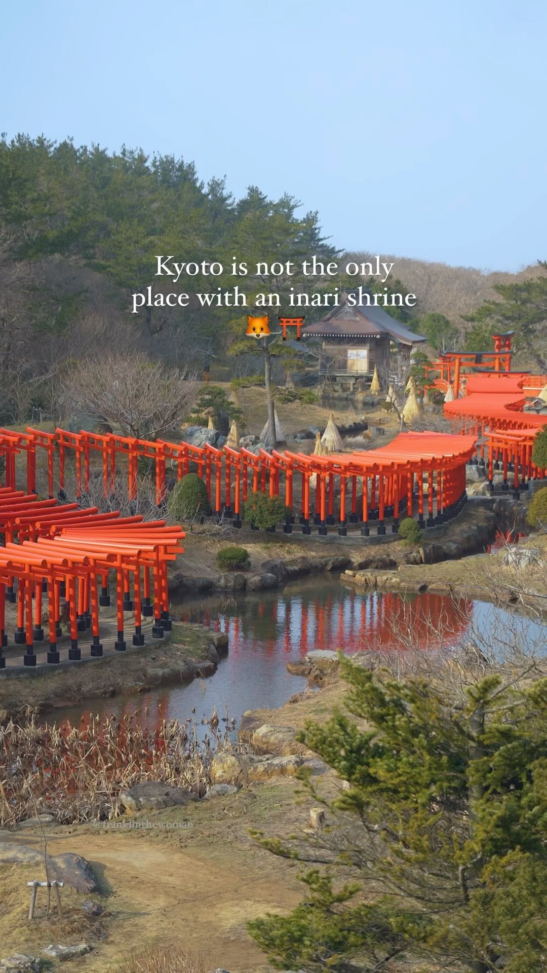 Japanese Shrines With Scenic Torii Gates
