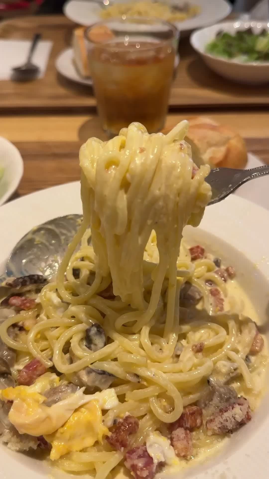 Japanese Carbonara At Kobe's PASTA Restaurant
