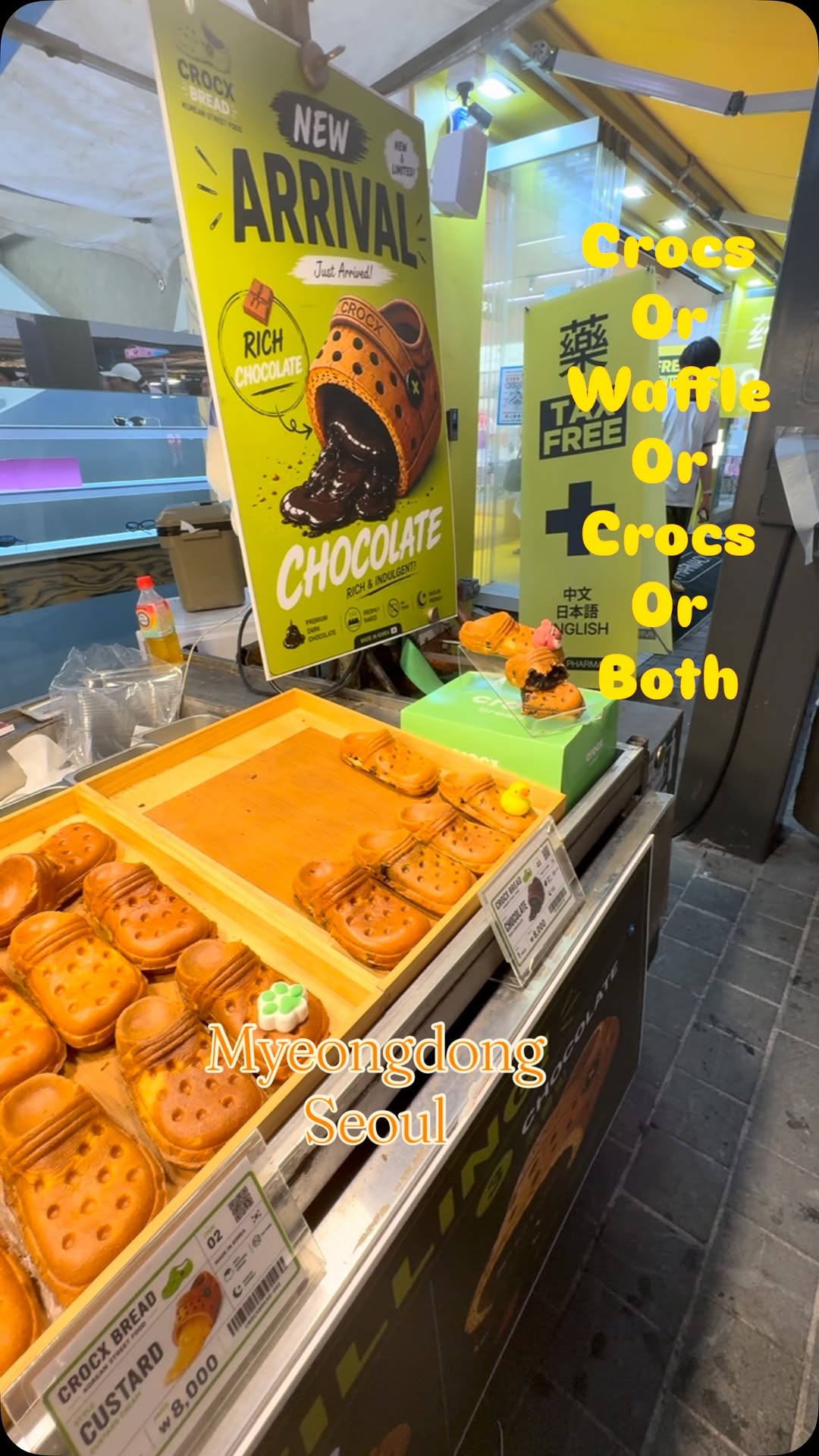 Crocs Bread Stand in Myeongdong Night Market