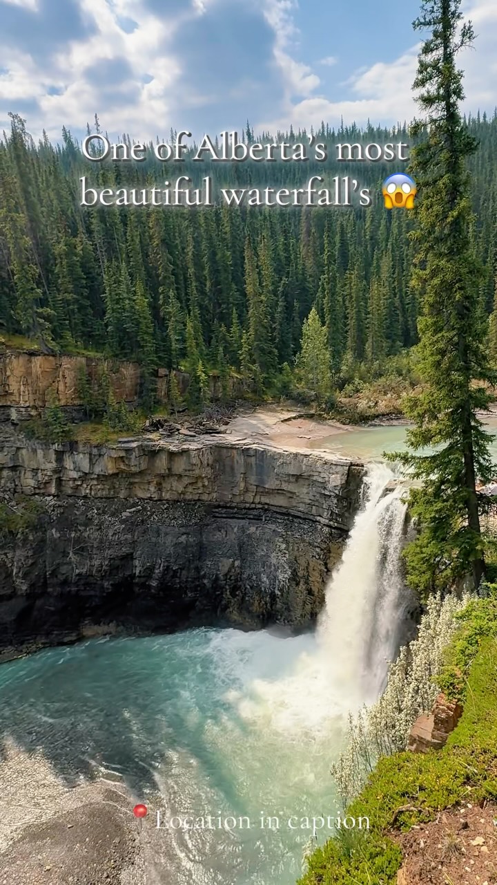 Alberta's Beautiful Crescent Falls Waterfall