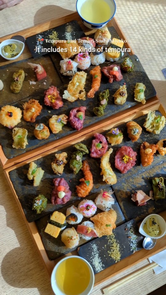 Kyoto Station Restaurant Features Tempura and Temari-Sushi