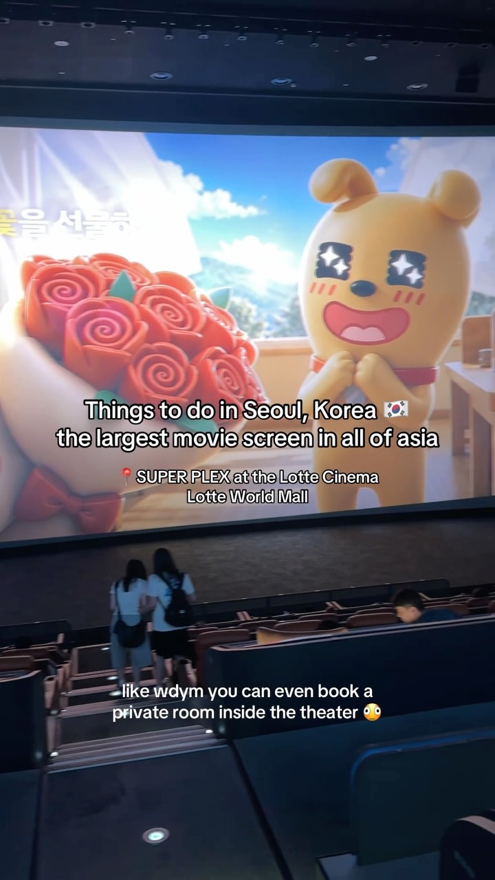 Largest Asian Movie Screen At Lotte Cinema World Tower