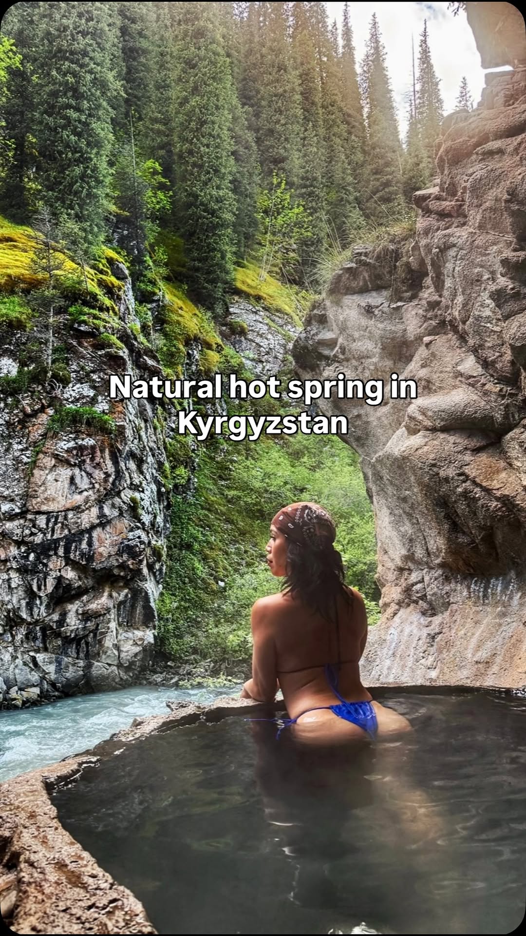 Dreamy Cave Hot Spring Overlooking River