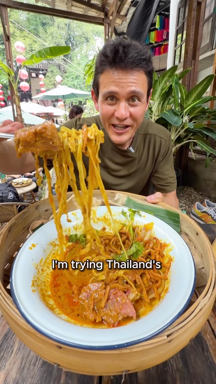 Chiang Mai Market's Viral Charcoal Khao Soi
