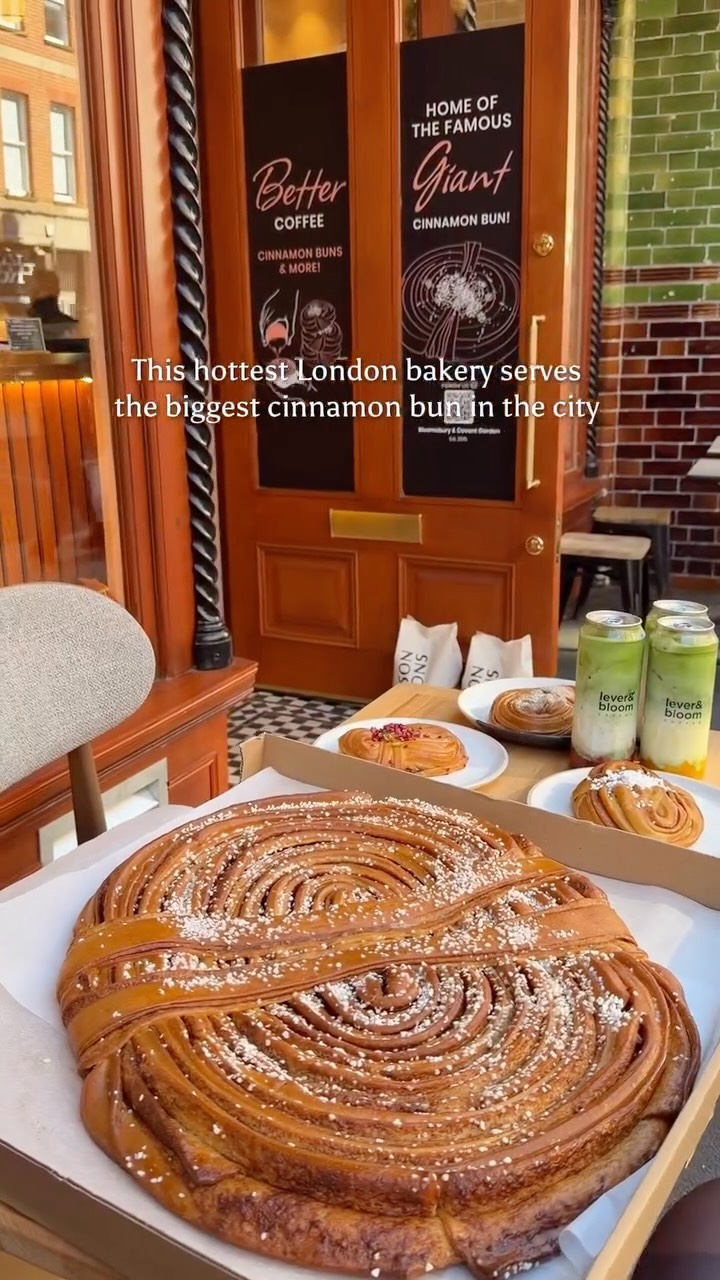 London Bakery Serves Giant Cinnamon Buns