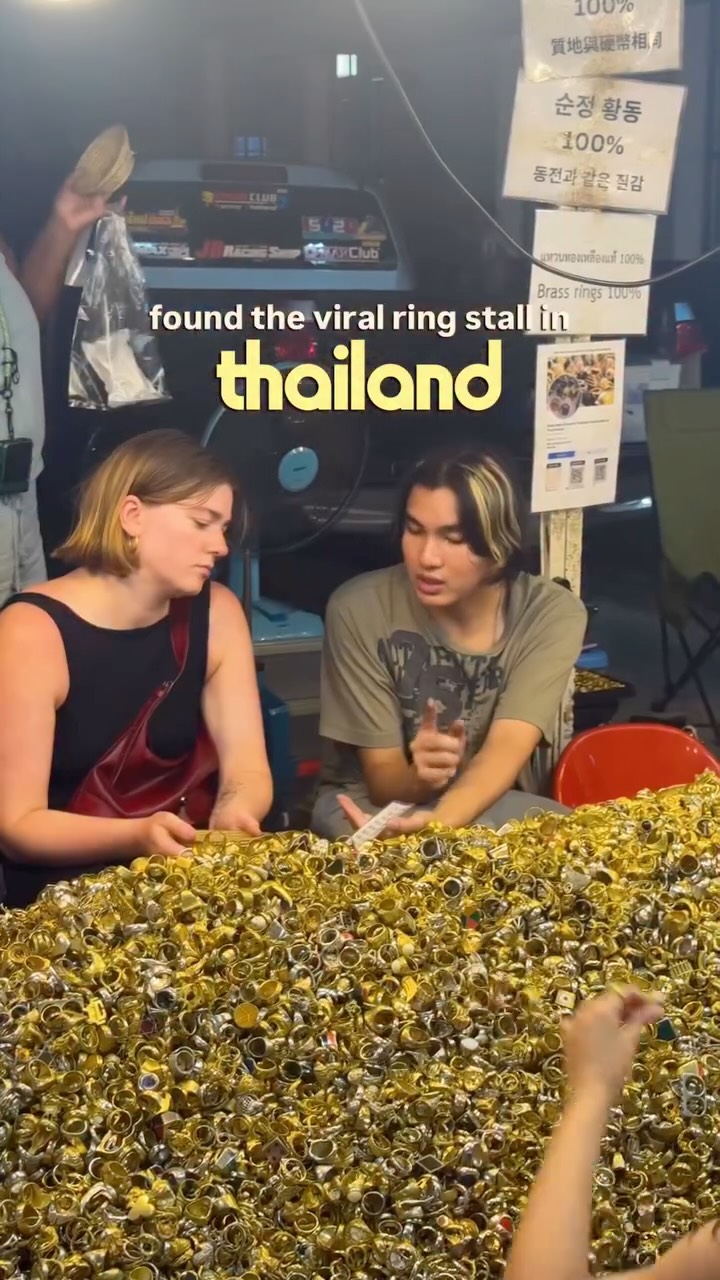Chiang Mai Night Market's Viral Ring Stall