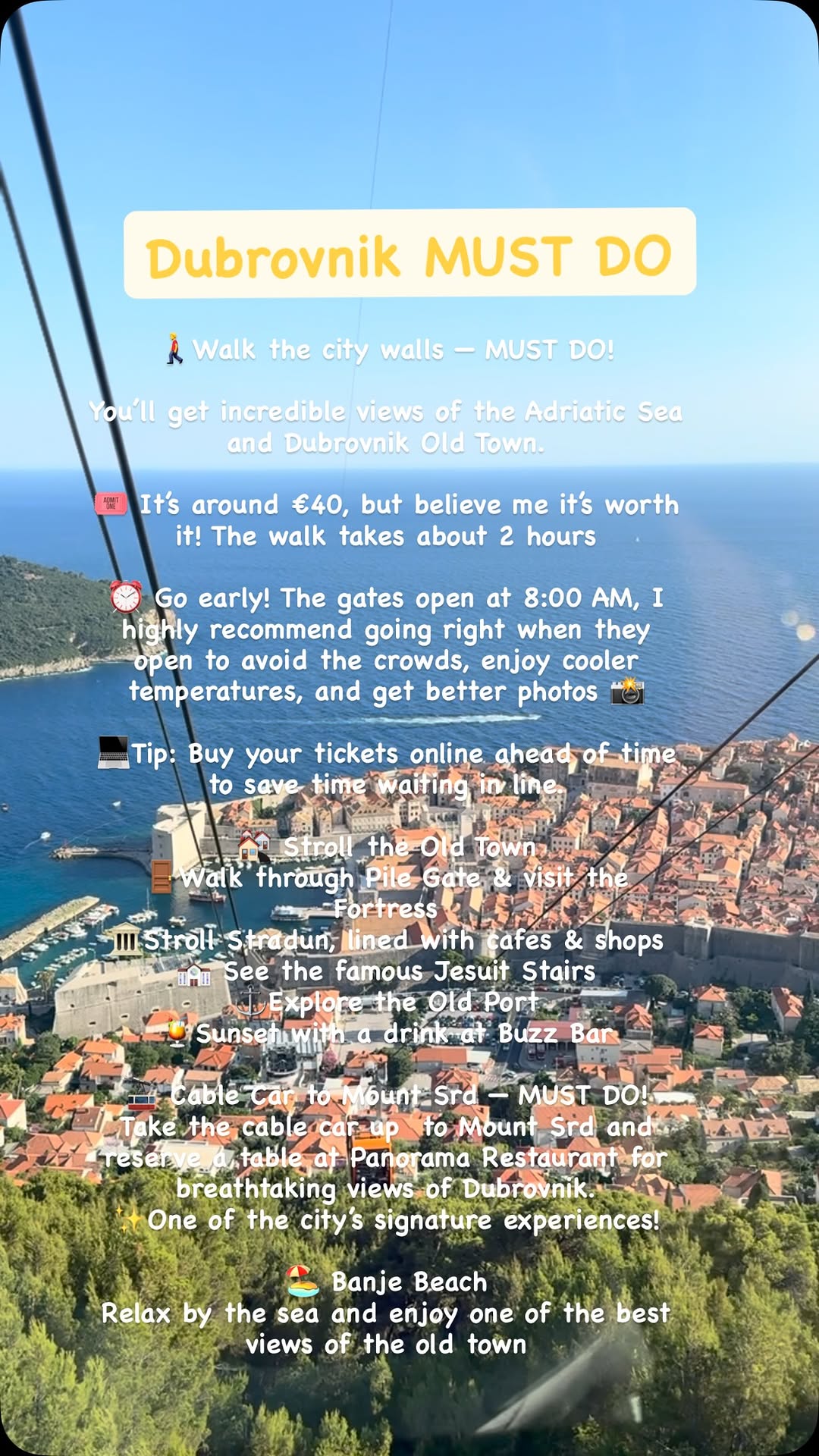Dubrovnik's Old Town Attractions and Venues