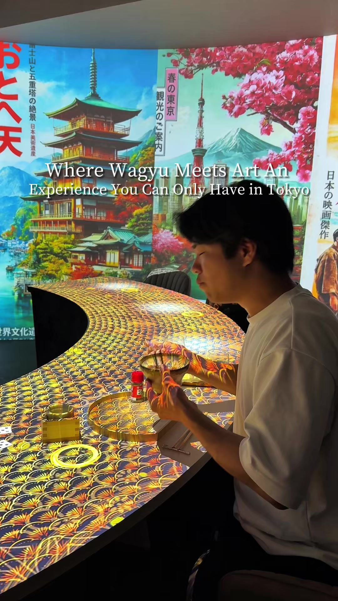 Tokyo Restaurant Combines Wagyu With Projection Mapping Art