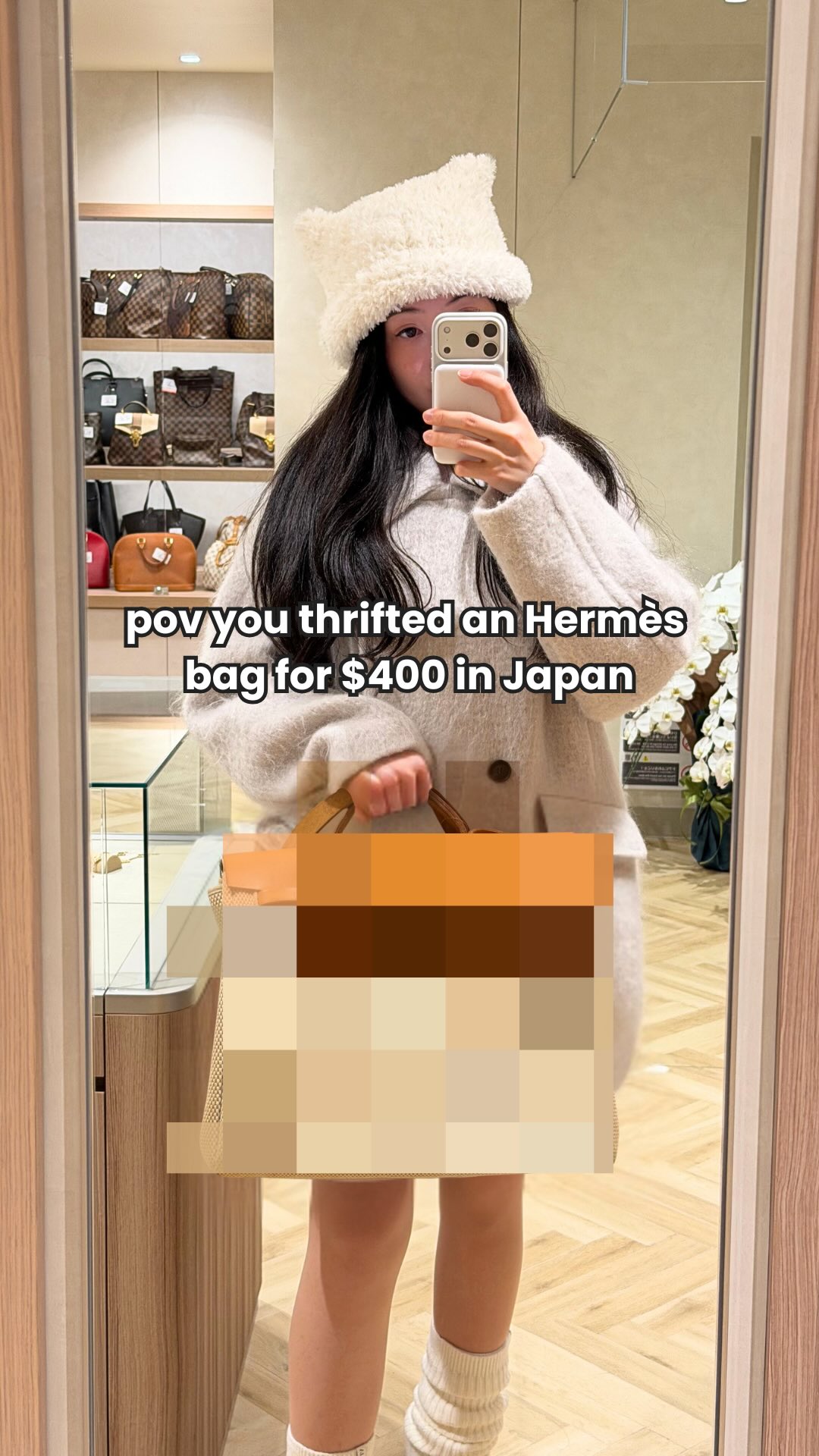 Sapporo Thrift Store Finds Hermes Bag