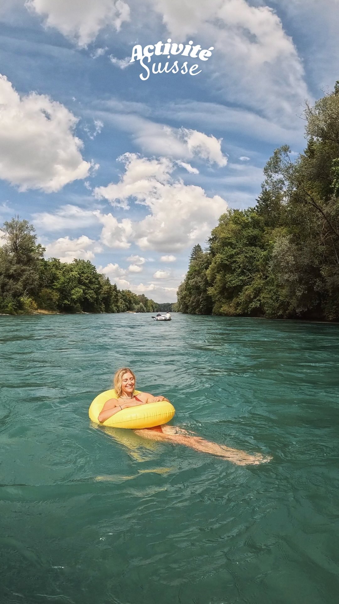 Swiss Aare River Boat Descent Through Nature