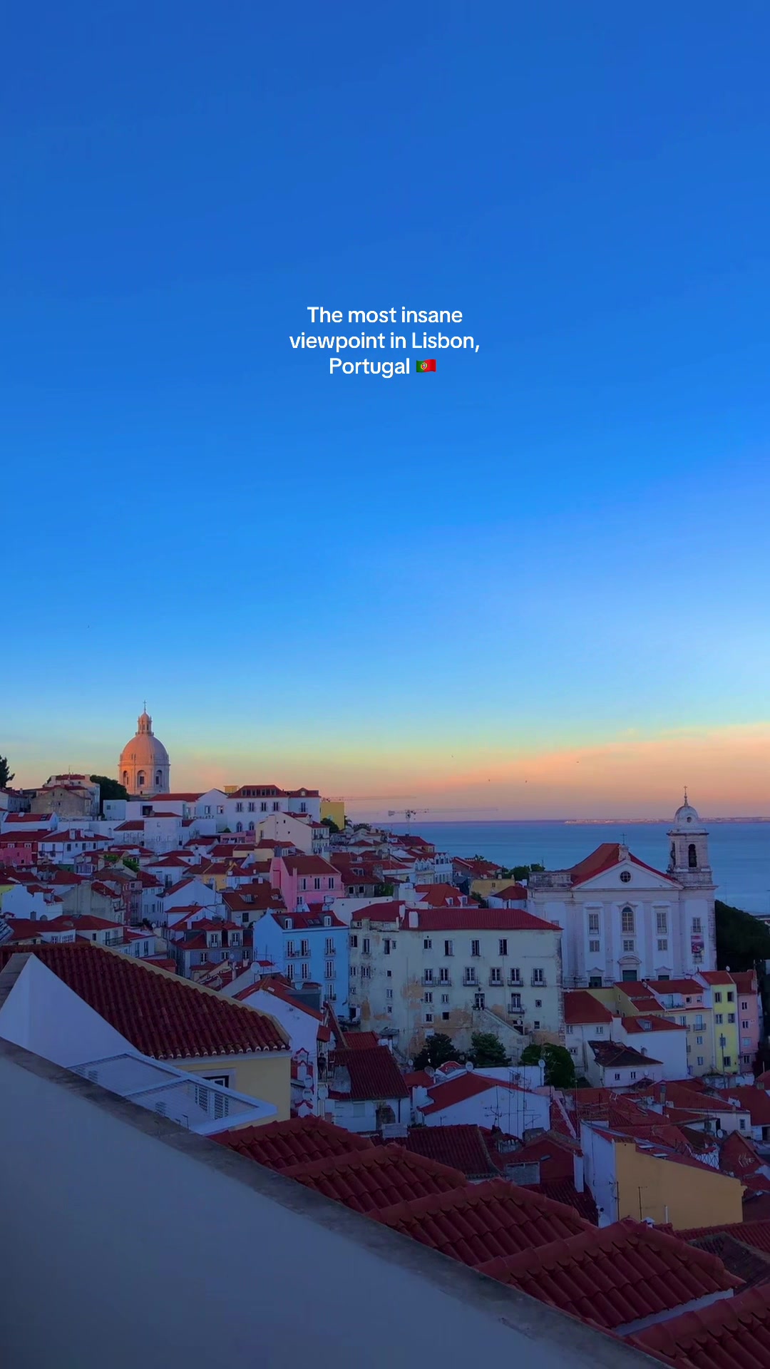 Lisbon's Santa Luzia Viewpoint at Sunset