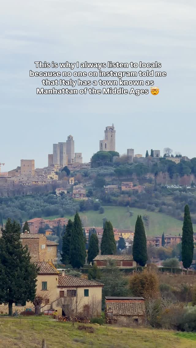 Towers of San Gimignano and Tuscan Vernaccia