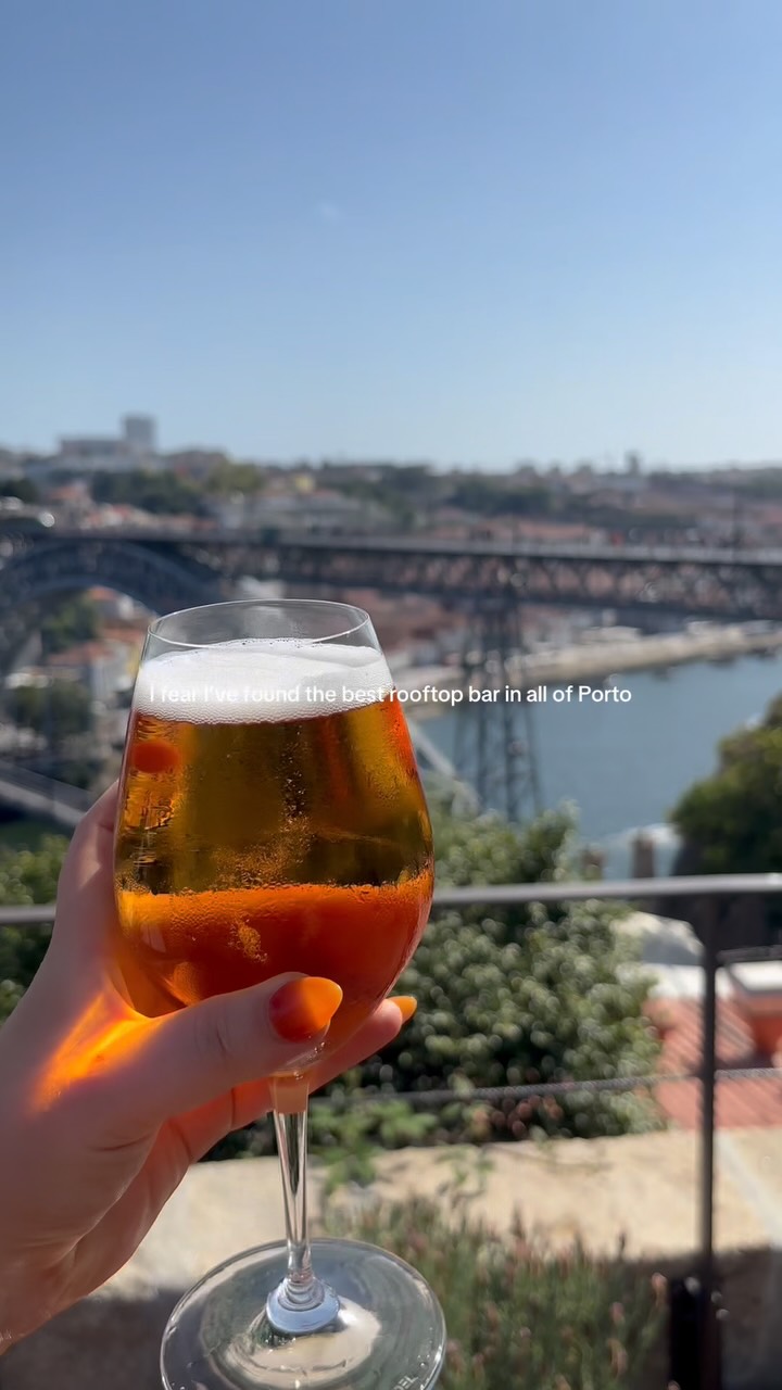 Porto Rooftop Bar With Luís I Bridge Views