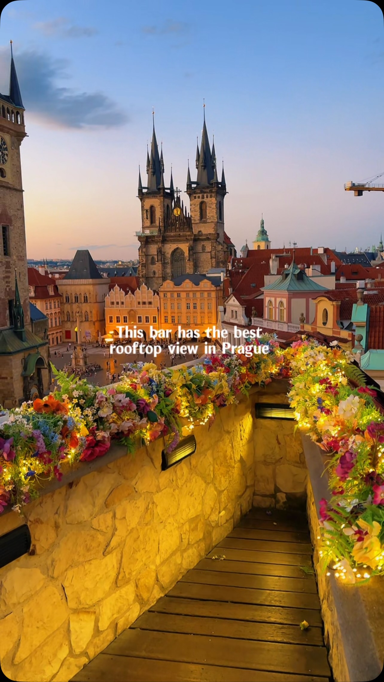 Prague Rooftop Bar Views Over Old Town