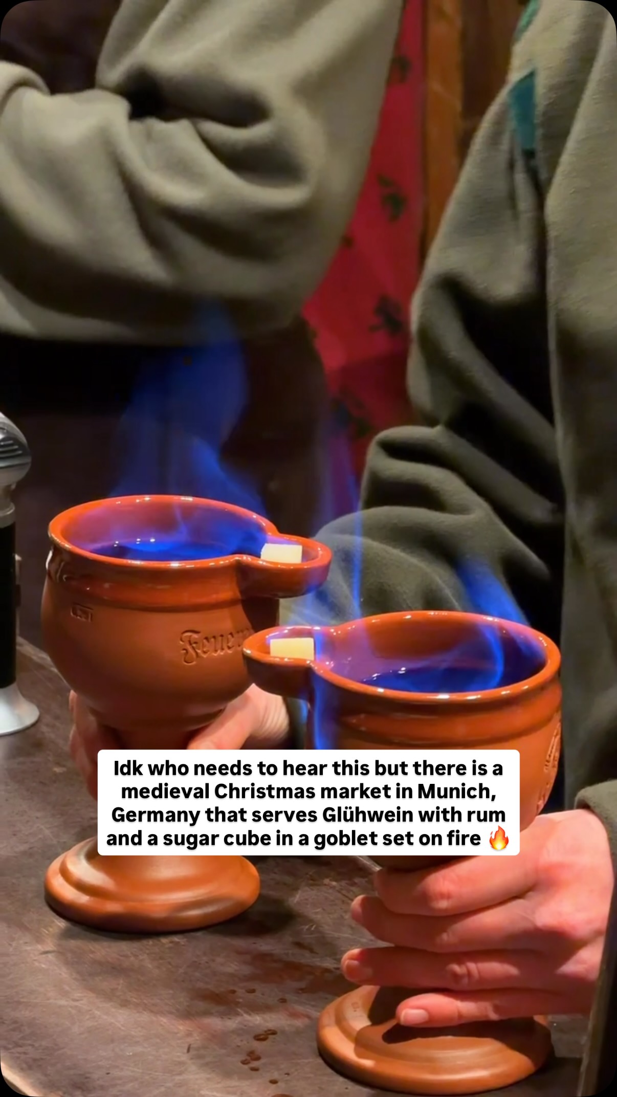 Munich Christmas Market Features Fiery Rum Glühwein