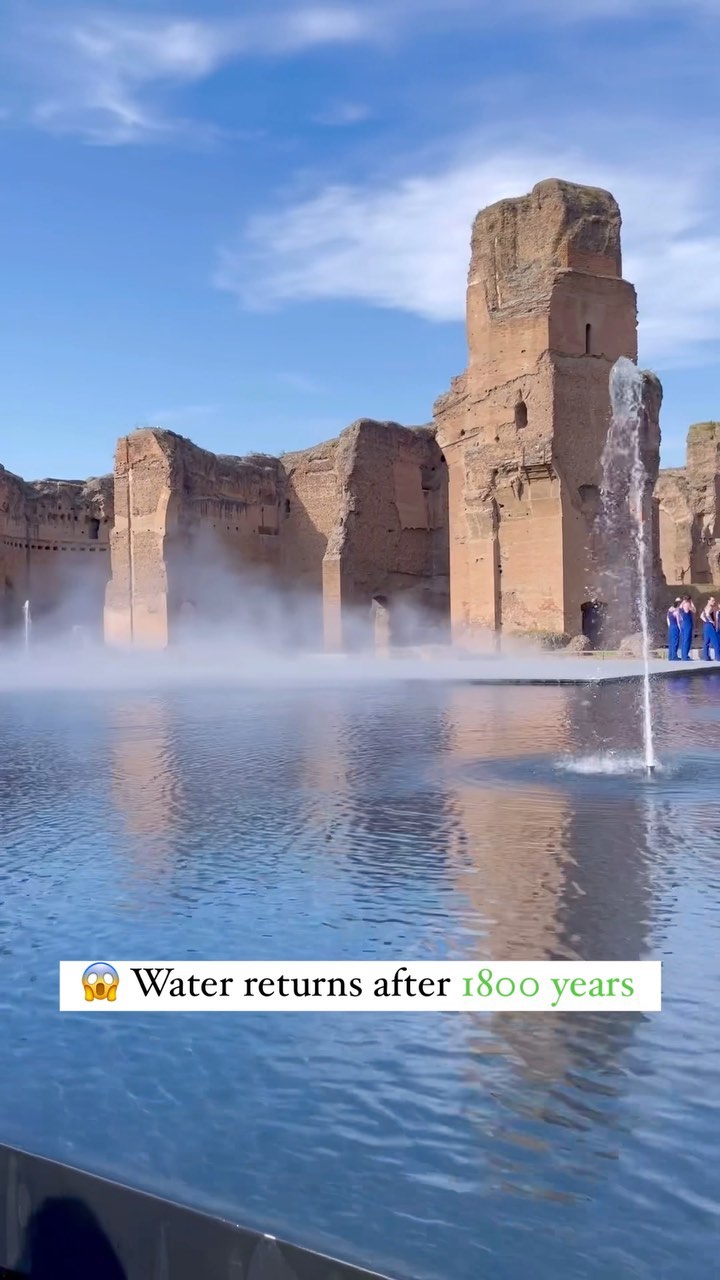 Ancient Roman Baths Flowing Again