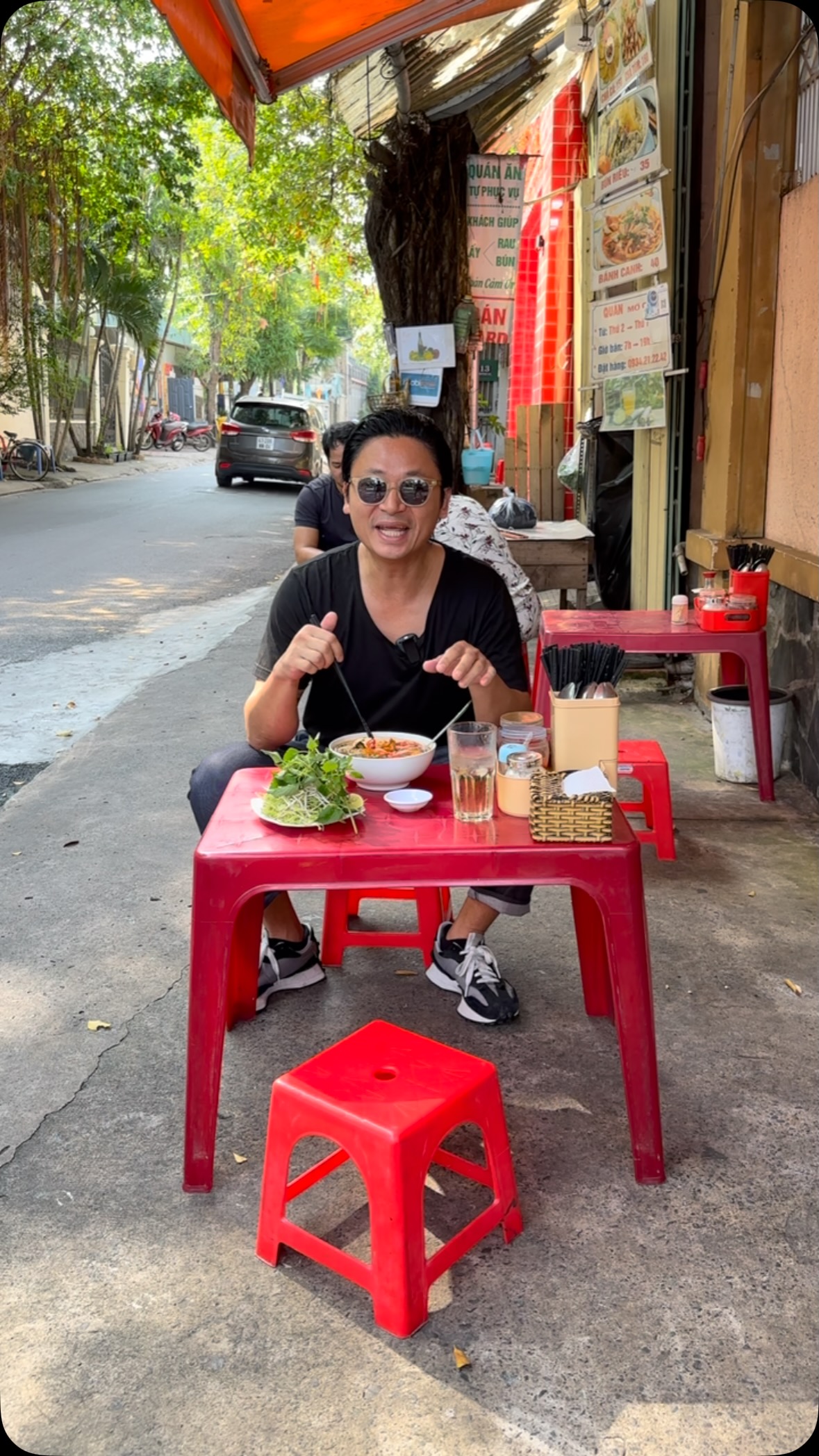 Authentic Bun Rieu Noodle Soup Stall