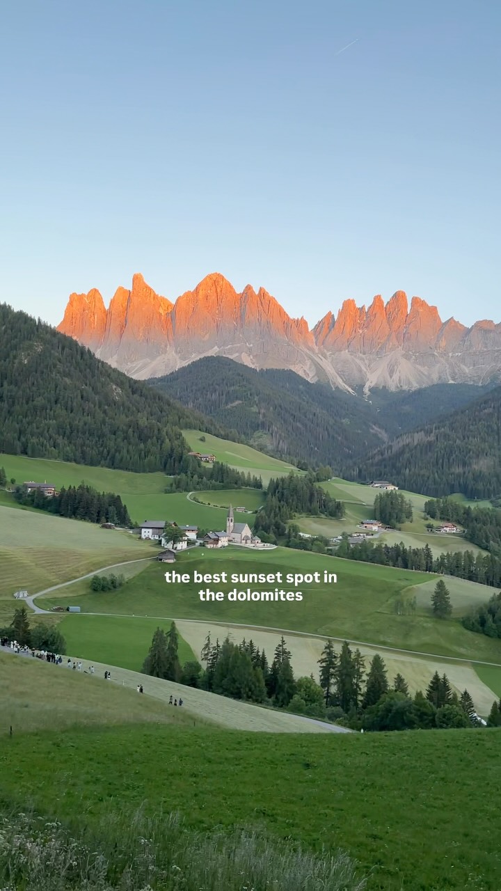 Dolomites Sunset View From Santa Maddalena