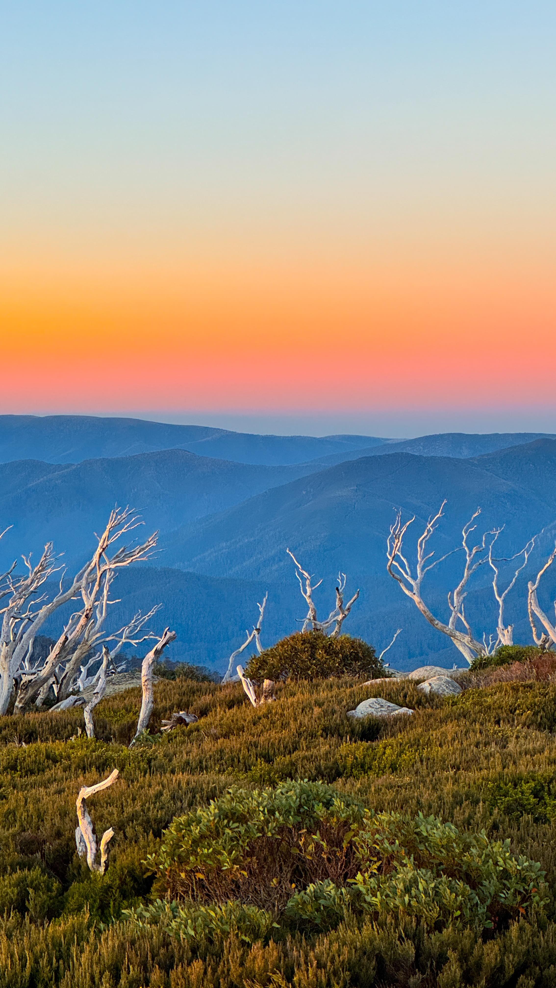 Victorian High Country Peaks And Sunset Views