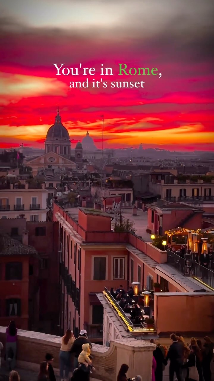 Rome's Trinità dei Monti Sunset Views
