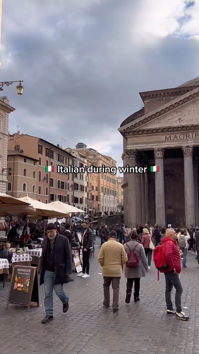 Italian Winter Ambiance Featuring Pantheon & Giolitti