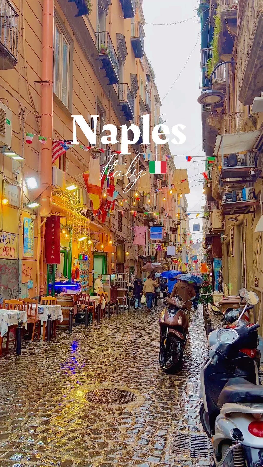 Naples' Dazzling Landmarks on a Rainy Evening