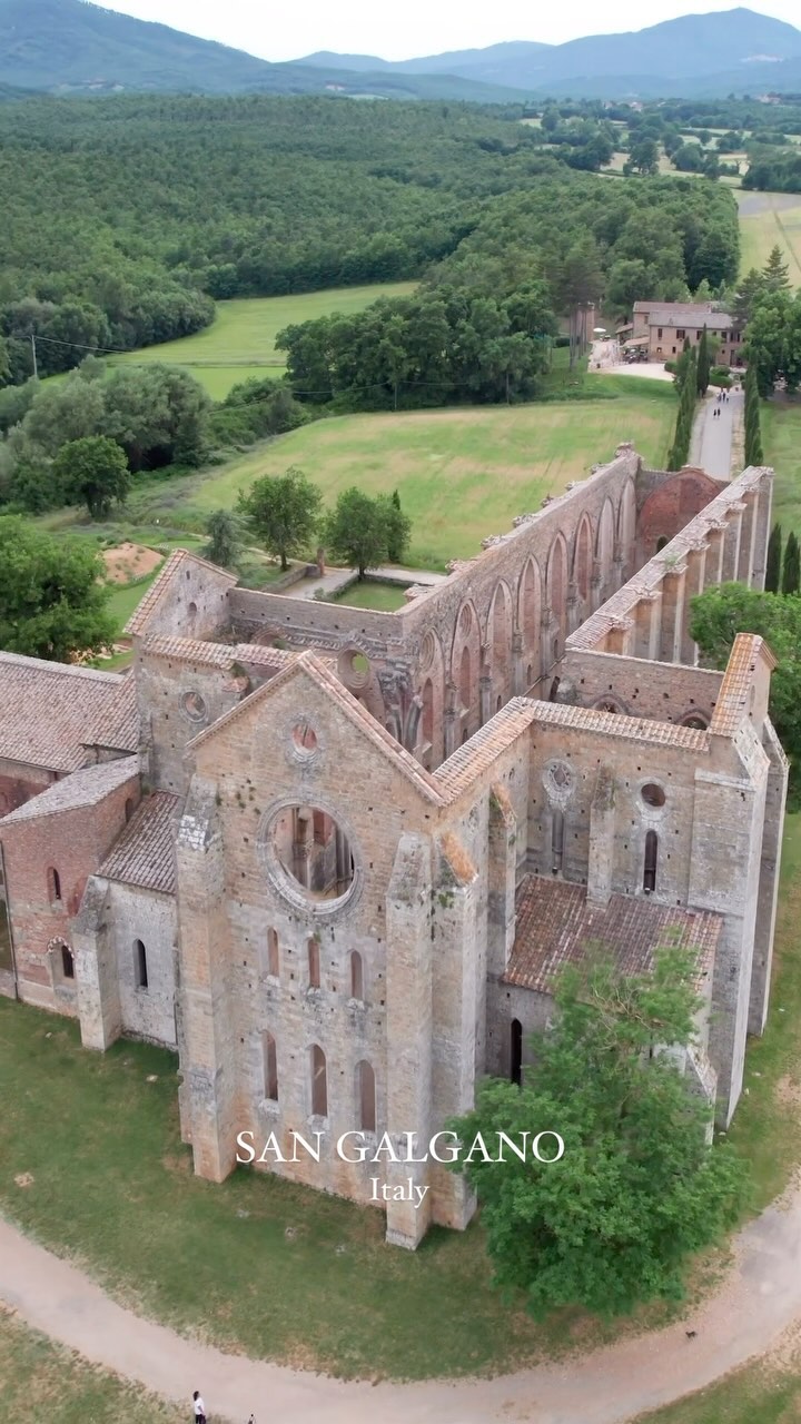 Abbey Ruins in Italian Countryside
