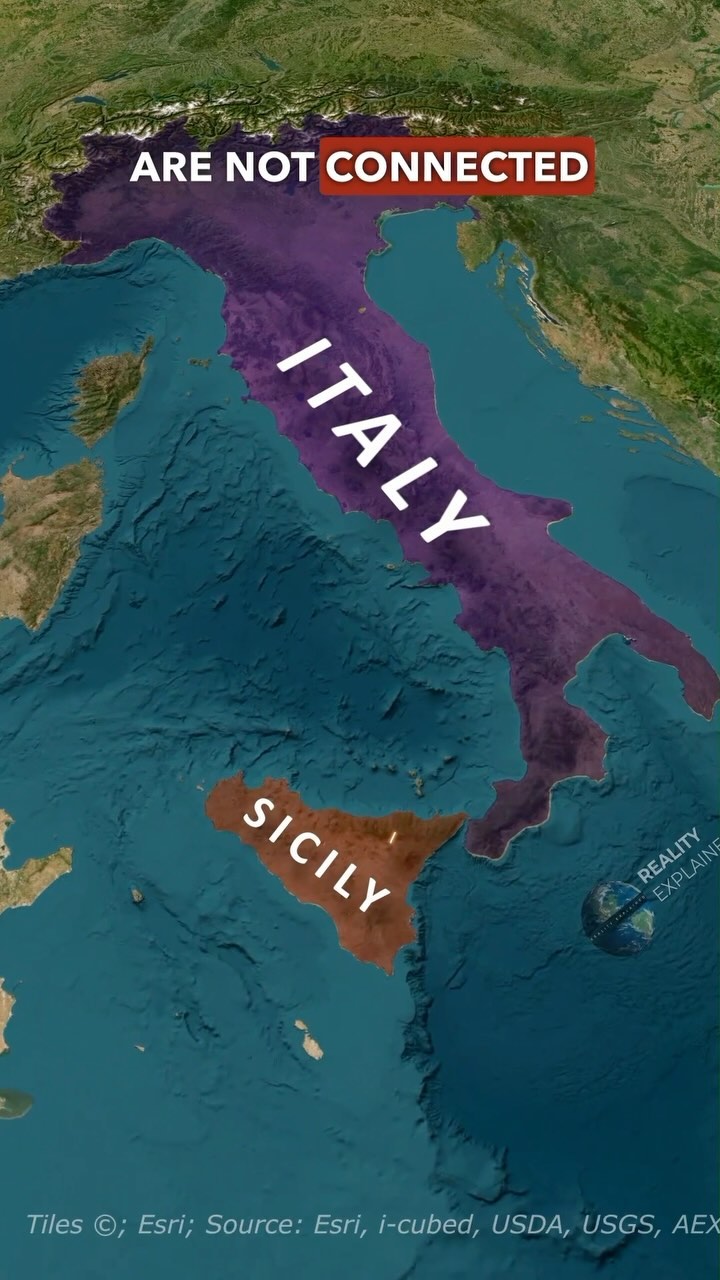 Italian Volcanoes Near Strait Of Messina