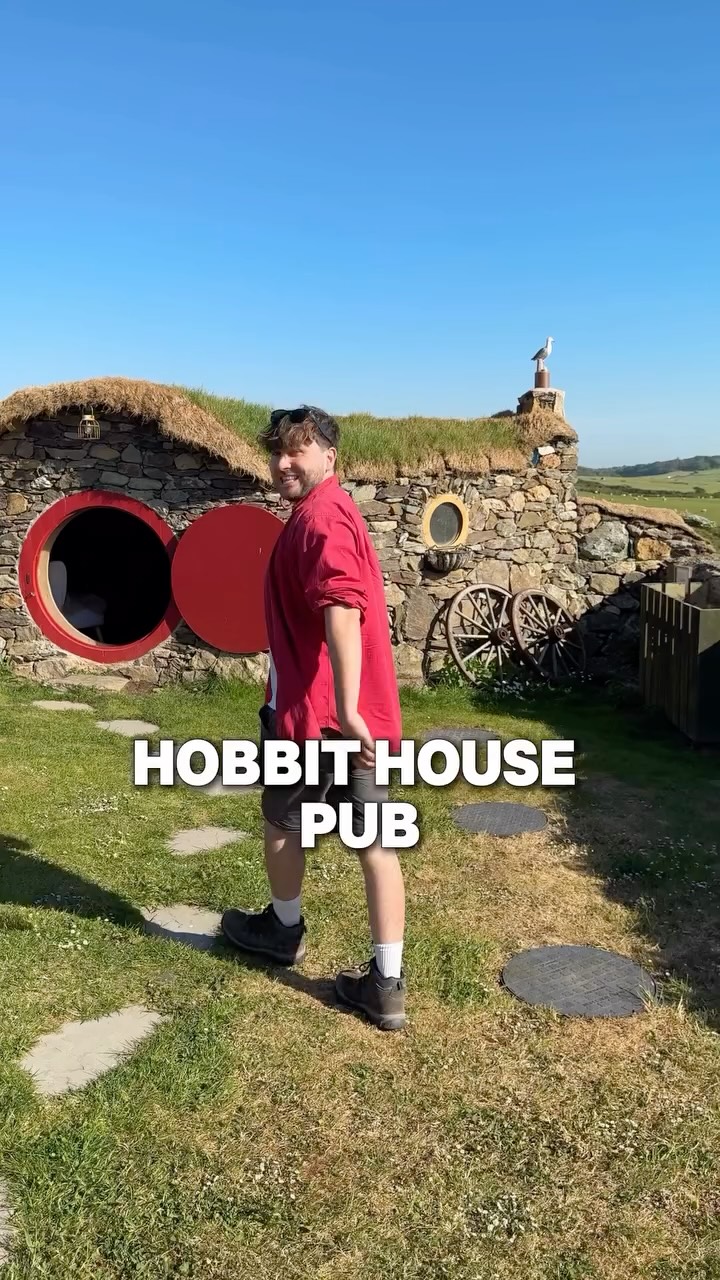 Pub with Hobbit House in North Wales