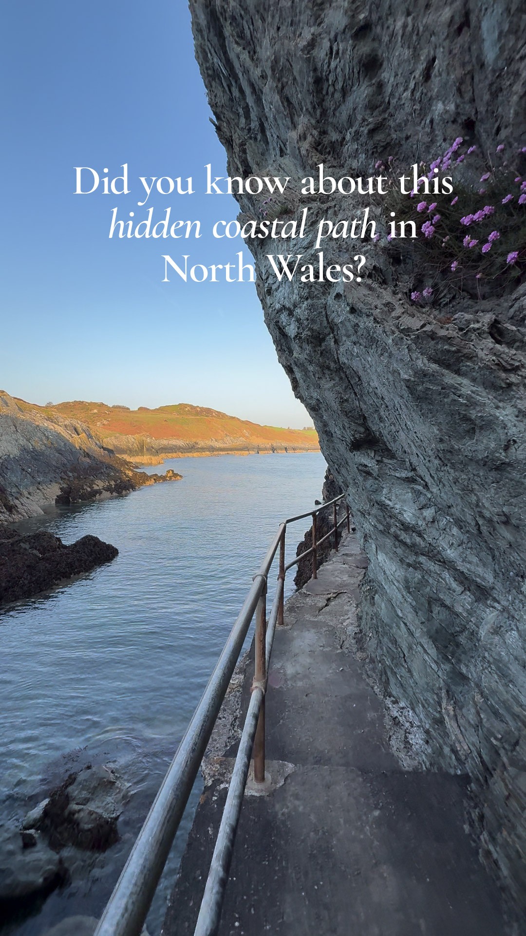 Secluded Golden Sand Beach in North Wales
