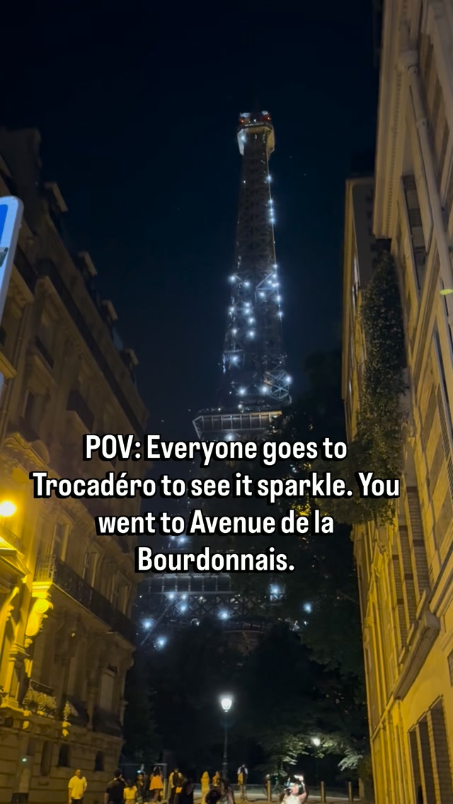Parisian Views of the Sparkling Eiffel Tower
