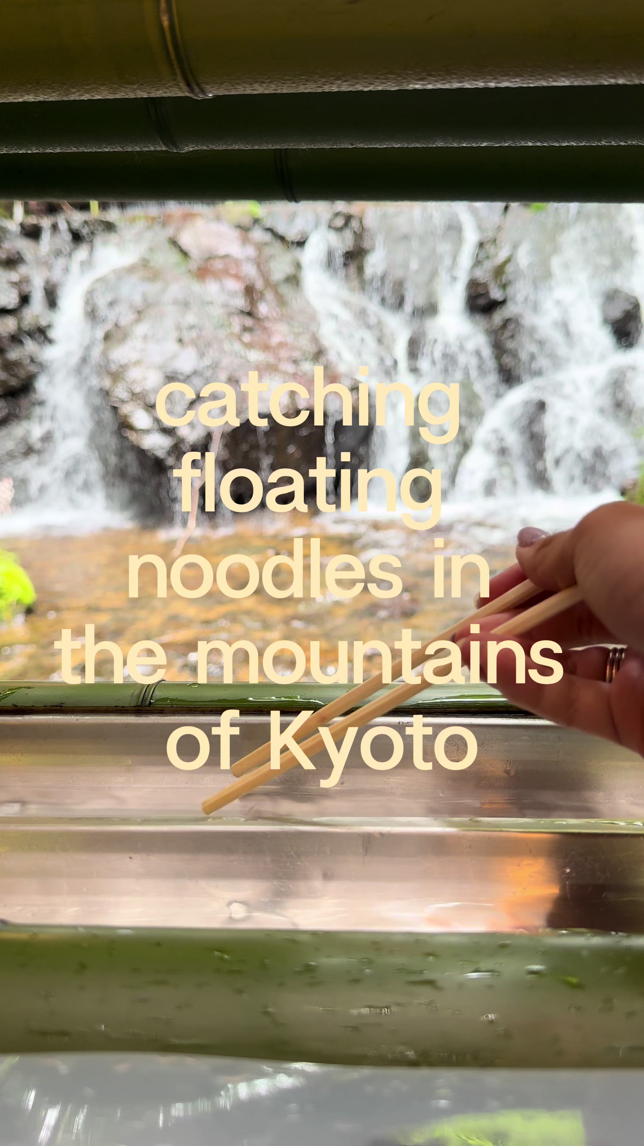 Nagashi Somen Experience at Kyoto Waterfalls