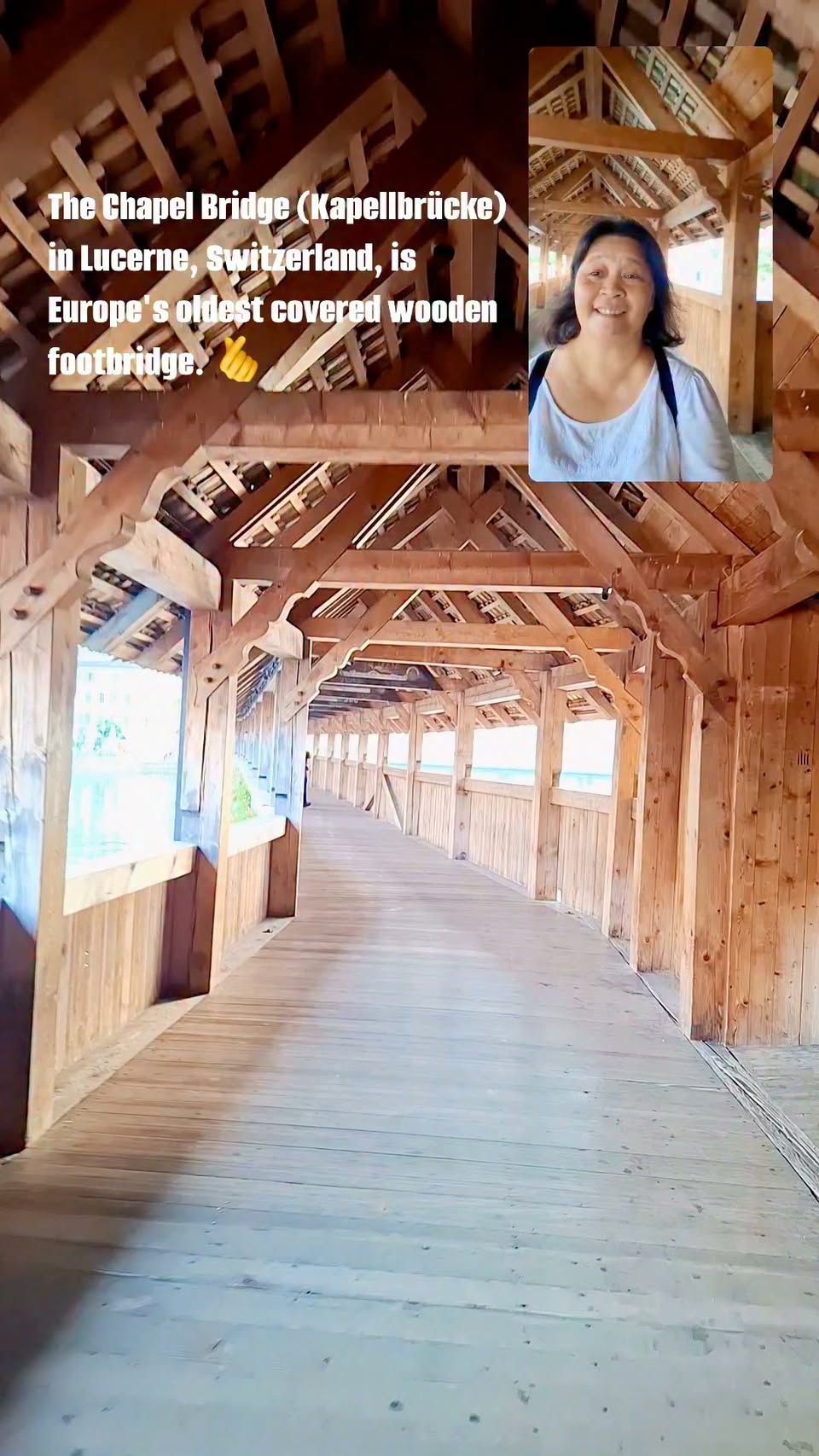 Historic Swiss Wooden Footbridge