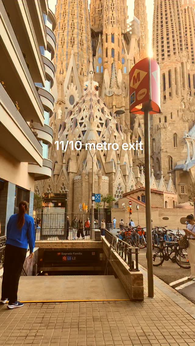 Barcelona's Beautiful Sagrada Familia Metro Exit