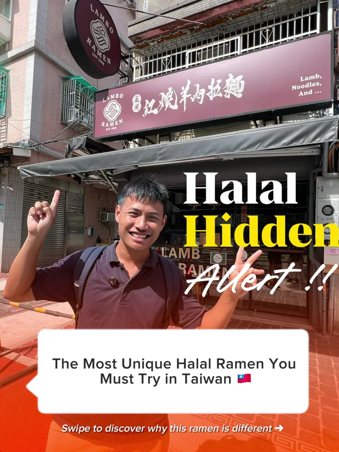 Halal Lamb Ramen Shop in Taiwan