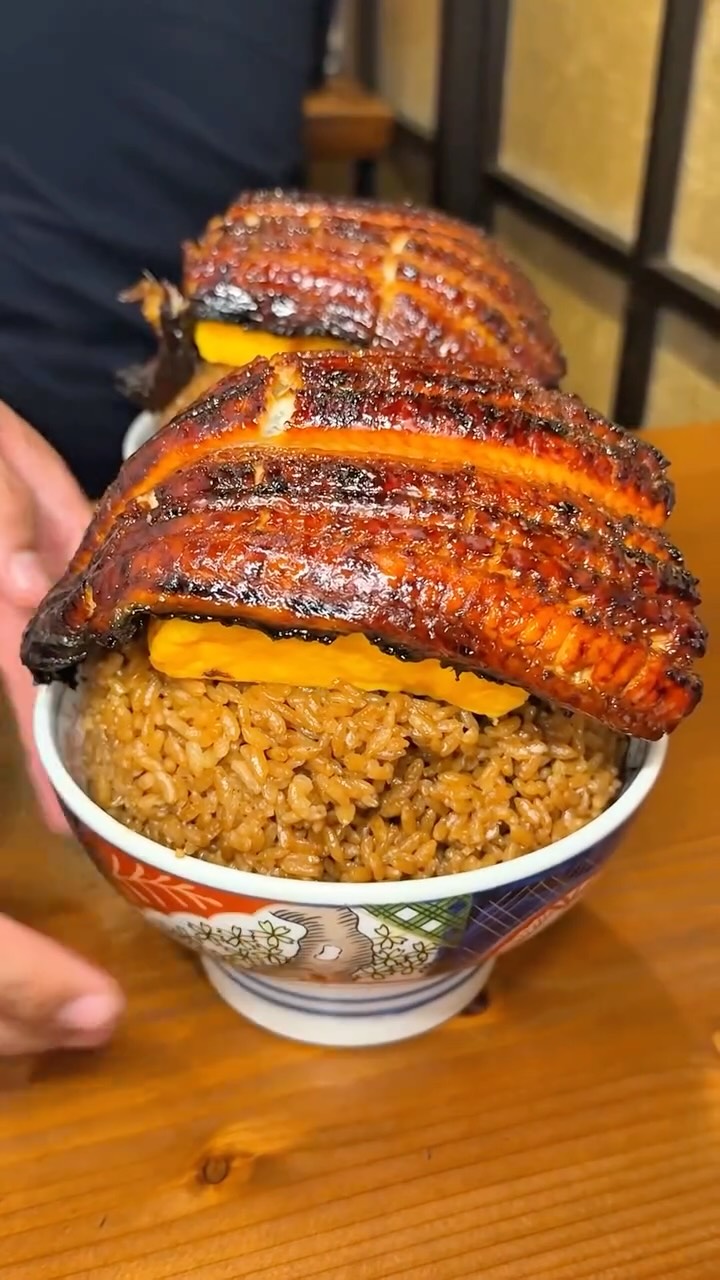 Hearty Eel and Egg Bowl Served Over Rice
