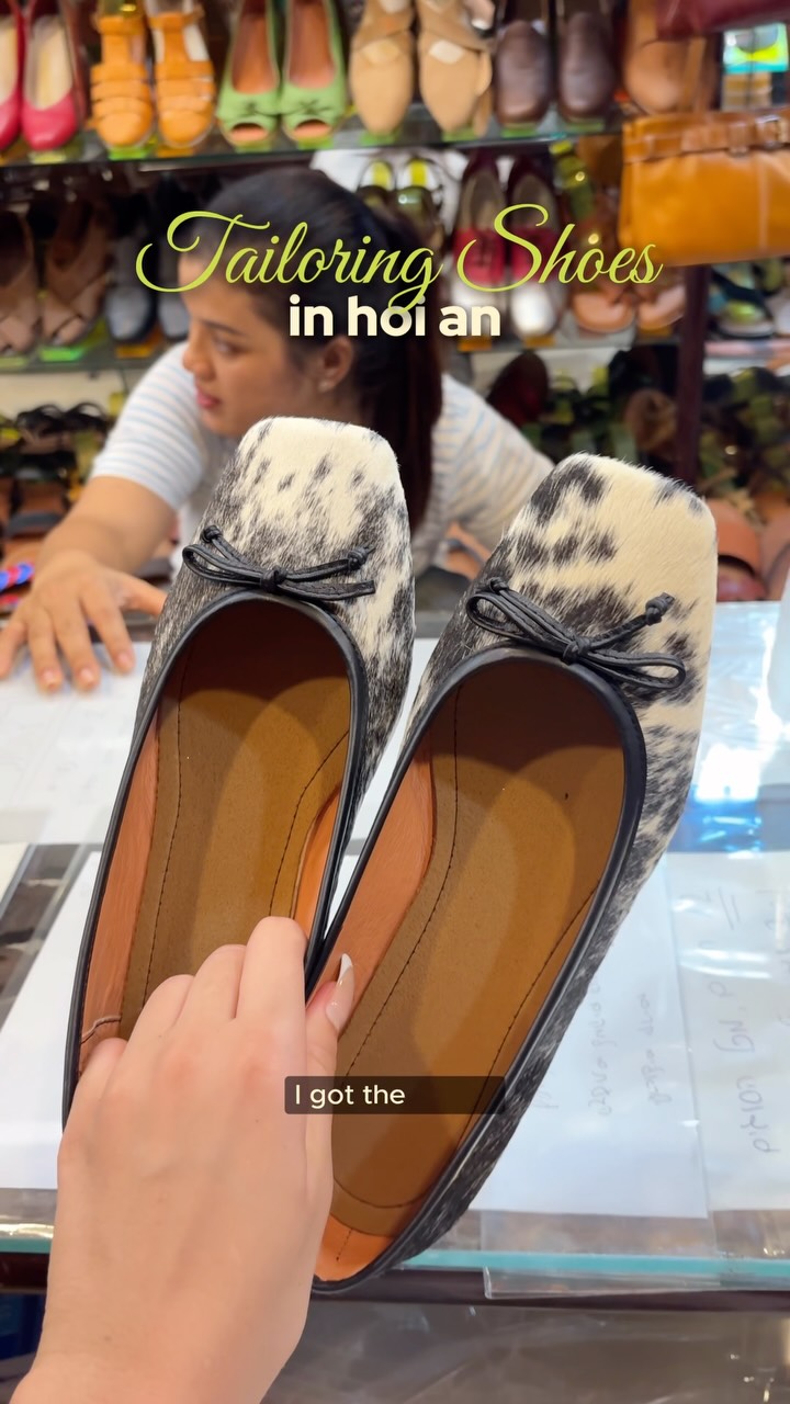 Custom Cow Print Shoes Made In Hoi An