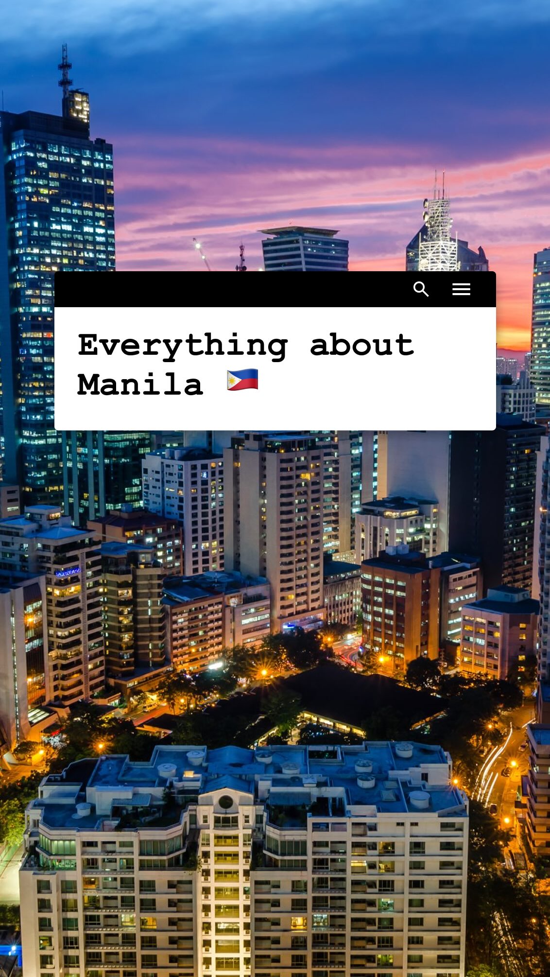 Manila's Blend Of History, Culture, And Modernity
