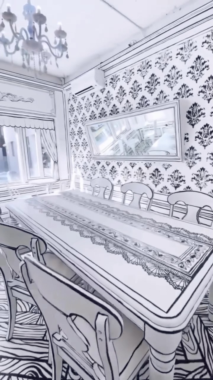 Seoul Cafe's Illusionary 2D Comic Book Design