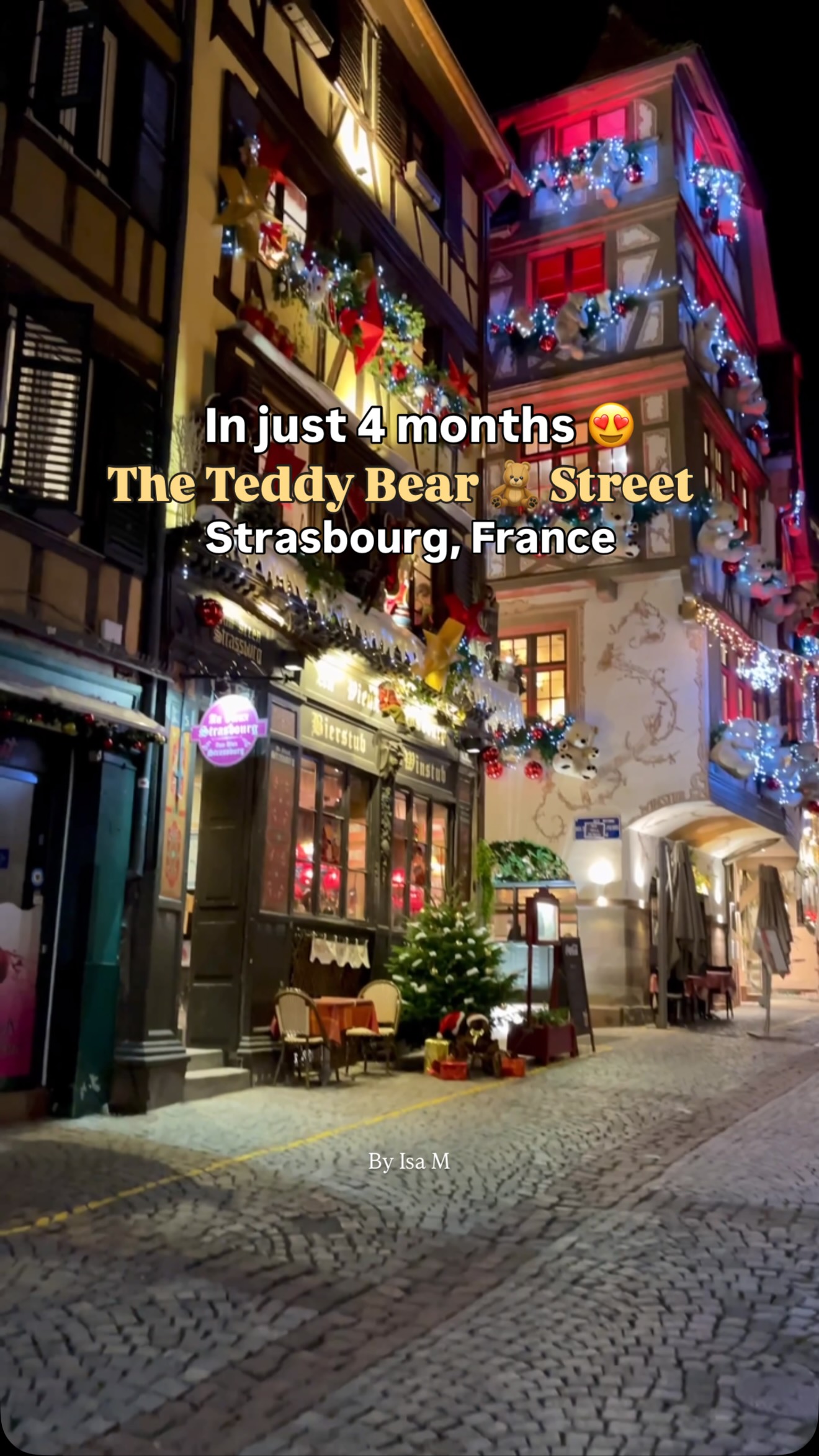 Strasbourg Christmas Market Features Teddy Bear Decorations