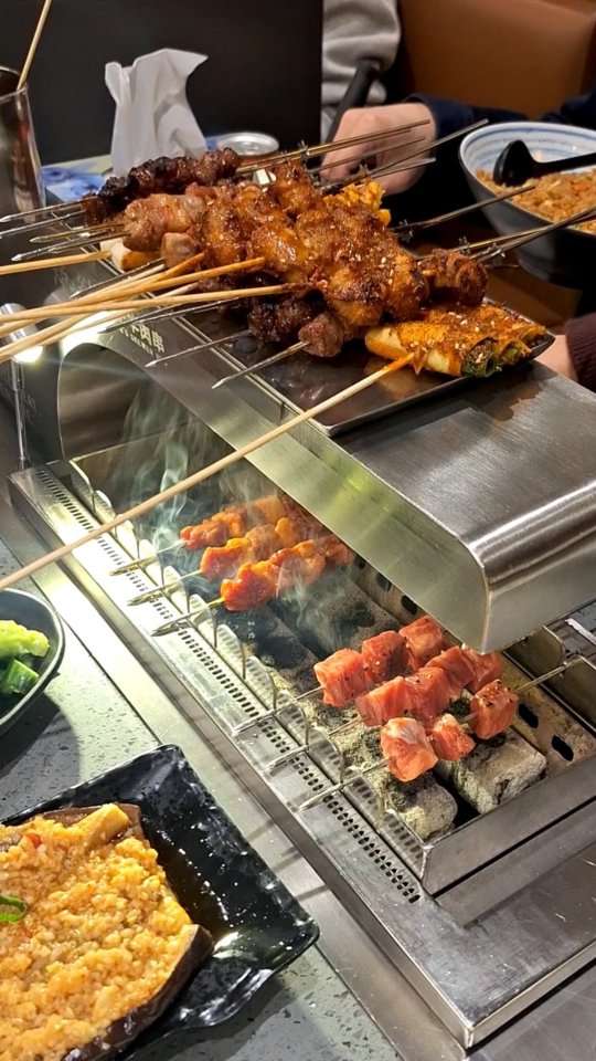 Sydney Charcoal BBQ Spot Features Self-Rotating Skewers